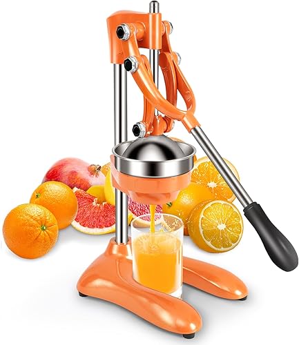 Exprimidor de jugo de naranja, prensa de cítricos extra grande mejorada y exprimidor manual, exprimidor de cítricos resistente, exprimidor de