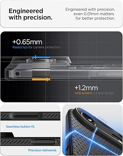 Vista 148 de Spigen Liquid Air - Funda diseñada para iPhone 13 Pro Max (2021), color negro mate