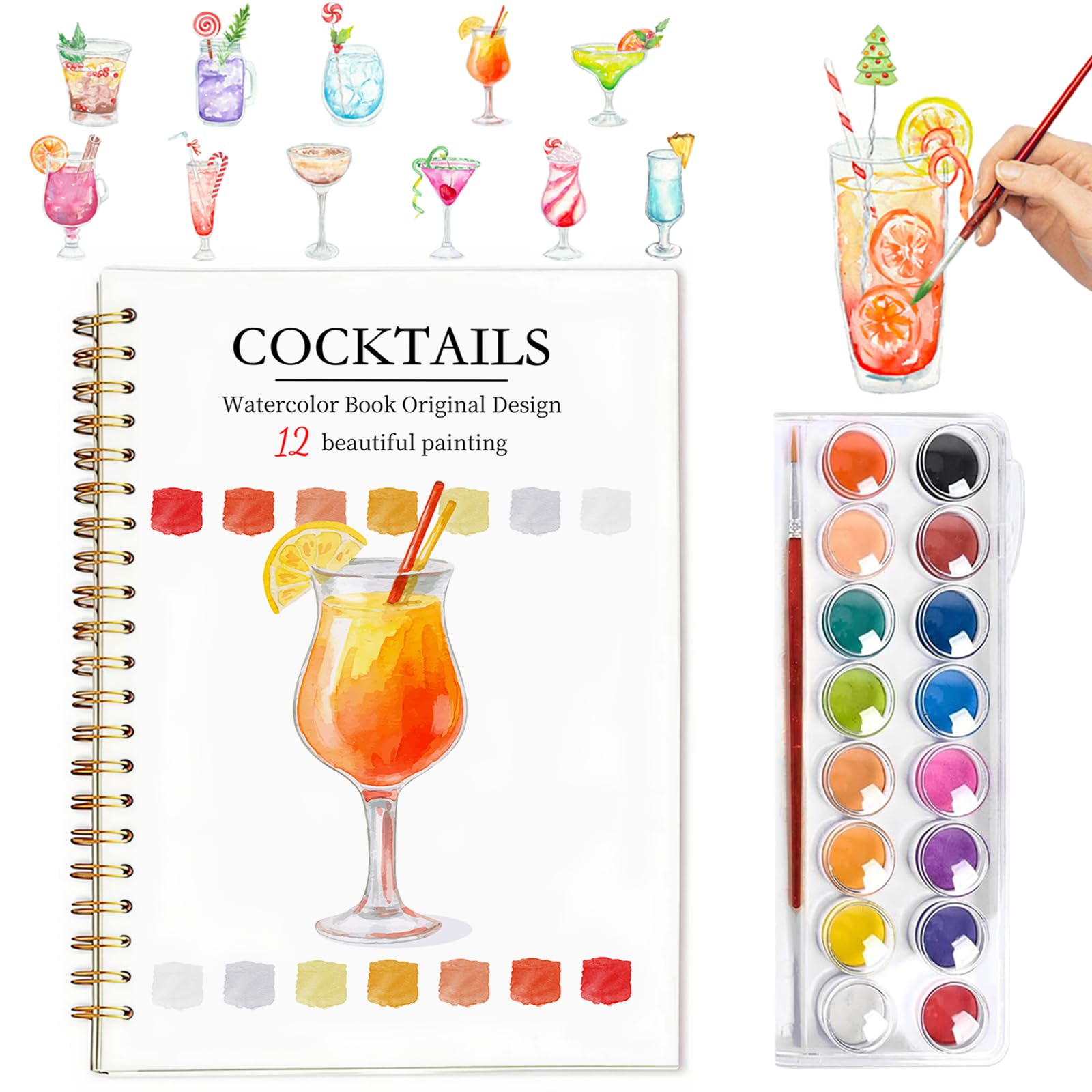 Easy Watercolor Workbook for Beginners - Flower Painting -13