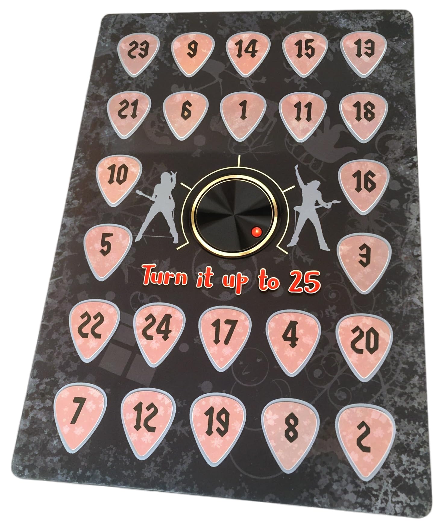 Turn It Up Advent Calendar With Real Guitar Picks For Guitarists Rock Music Fans Christmas