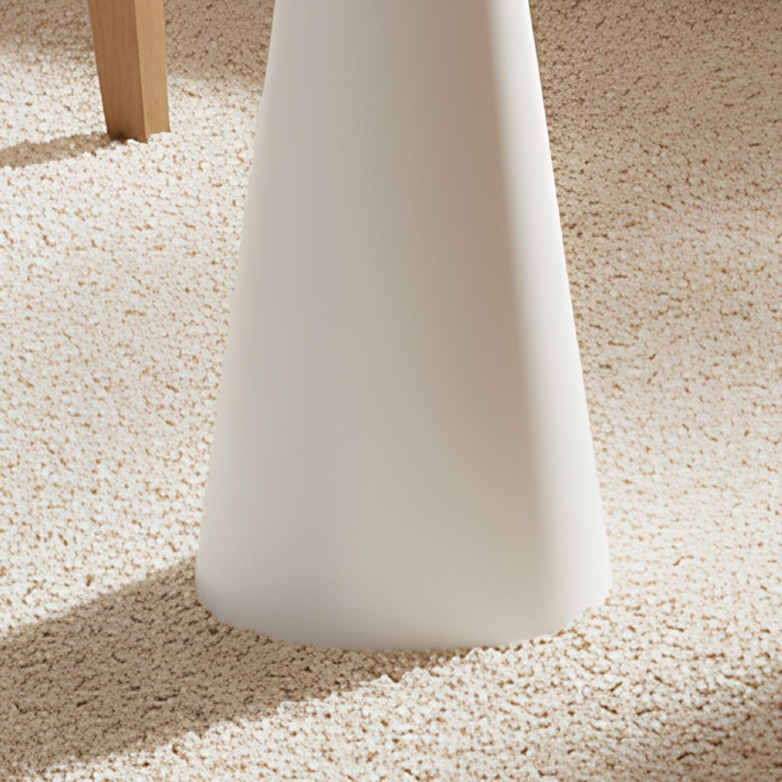 Table d’appoint Ronde en Bois, Petite Table Basse Ronde pour Salon, Table Balcon Couleur Blanc, Bout de canapé étroit ou Table de Chevet, guéridon Moderne Style Farmhouse, Ø34×50cm