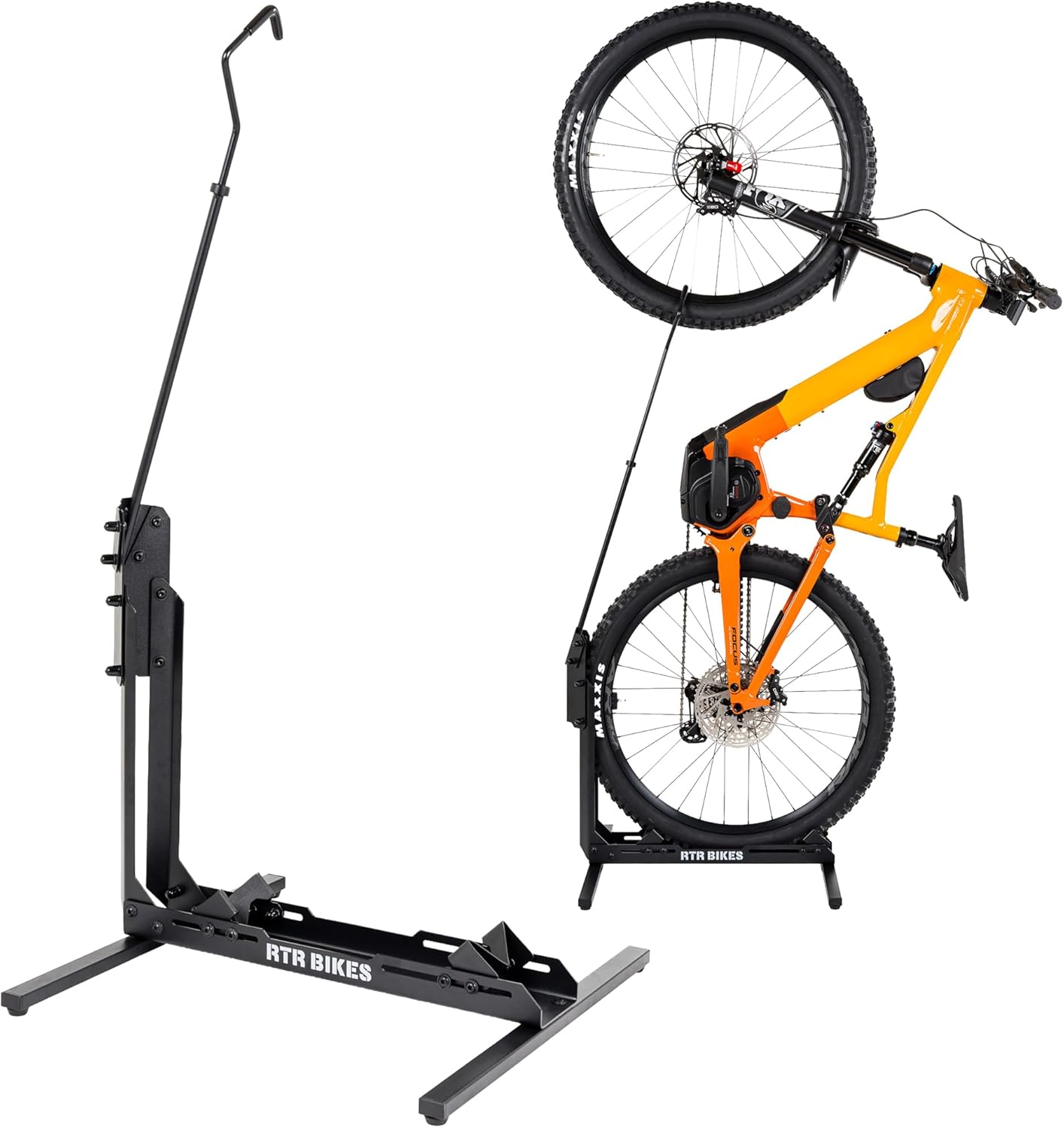 Brutus Up Vertical Bike Stand for Garage & Indoor – 2-in-1 Floor Rack for E-Bikes up to 66 lbs – Fits 24-29" Wheels & 3.5" Wide Tires – No Drilling Upright Storage