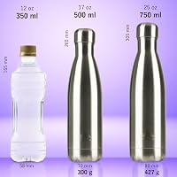 Mont-Clair Rozsdamentes Acél Termosz 500ml - Dupla Falú Hőszigetelő Kulacs, Szivárgásmentes BPA-mentes Ivópalack, 24 Órás Hideg/12 Órás Mele 3