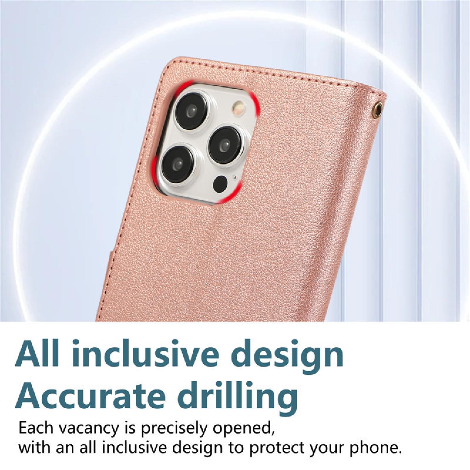 Do iPhone SE 2020 (2022) skórzany portfel na zamek błyskawiczny, etui na telefon, smycz (do iPhone SE 2020 (2022)/FIOLETOWY)