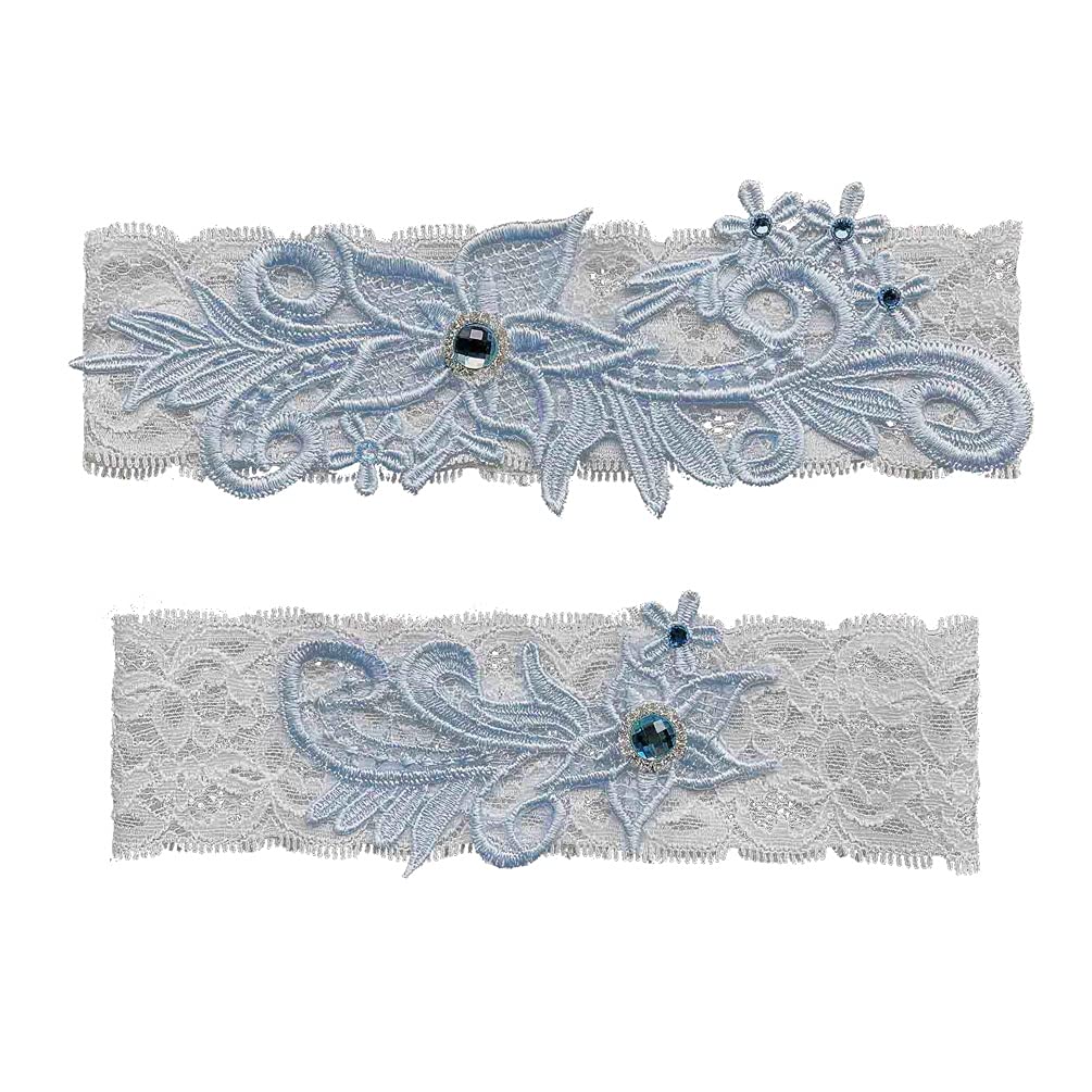 PretishowsWedding Garters Set Lace Bridal Garter Stretchy Floral Garter for Bride