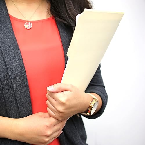 Miniatura 4 de BAZIC - Carpeta de archivo Manila de corte 13, tamaño de letra 11 58 x 92 pulgadas, posiciones de pestañas centrales izquierda y derecha, para