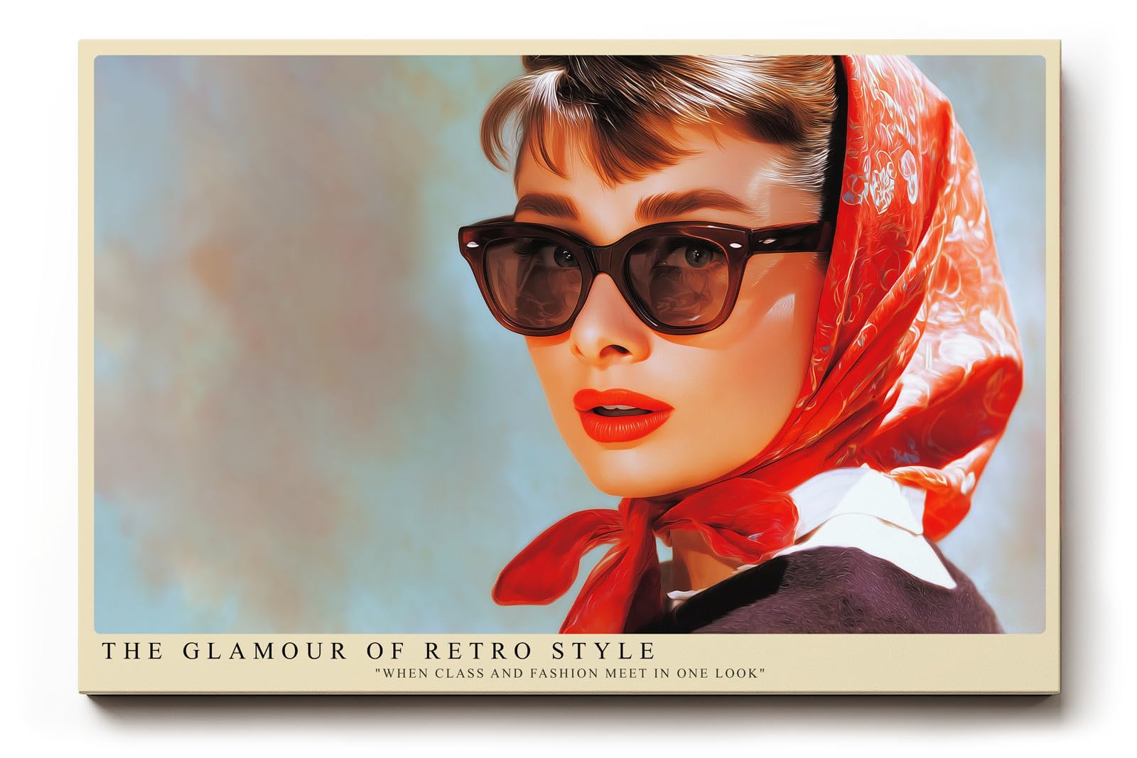 Paul Sinus Wandbild 150x100cm The Glamour of Retro Style – Klassische Modeikone im Look der 60er Jahre