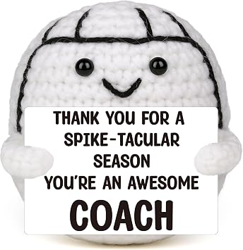 Volleyball Coach Gifts for Men Women, Appreciation Thank You Christmas National Coaches Day End of Season Gift for Head Assistant Coach from Team Players, Handmade Crochet Volleyball