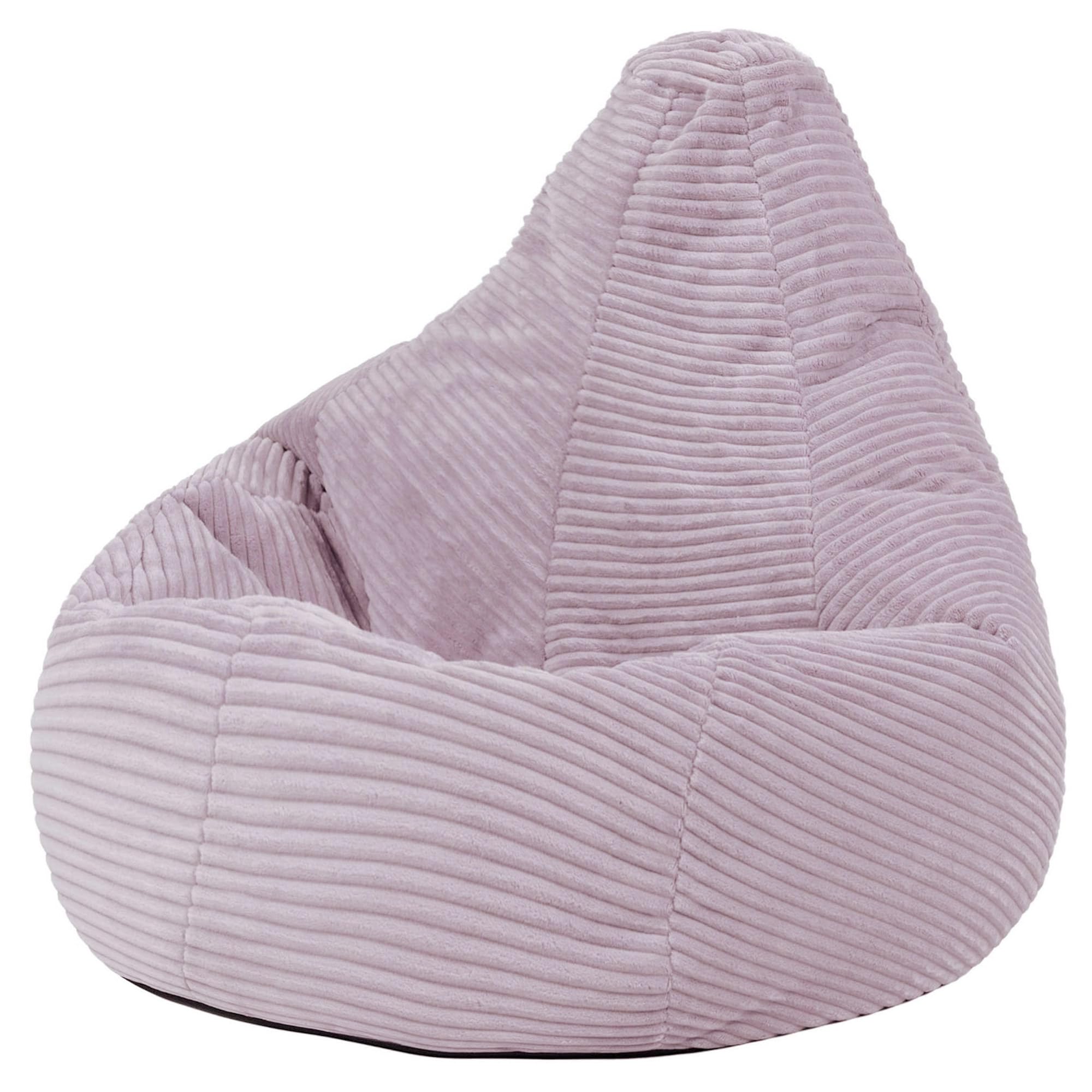 icon Dalton Kids Bean Bag, Lavender, Cord Kids Bean Bag Chair with Filling Included for Girls and Boys, Childrens Chair, Beanbags for Children, Playroom Décor, Bedroom Accessories