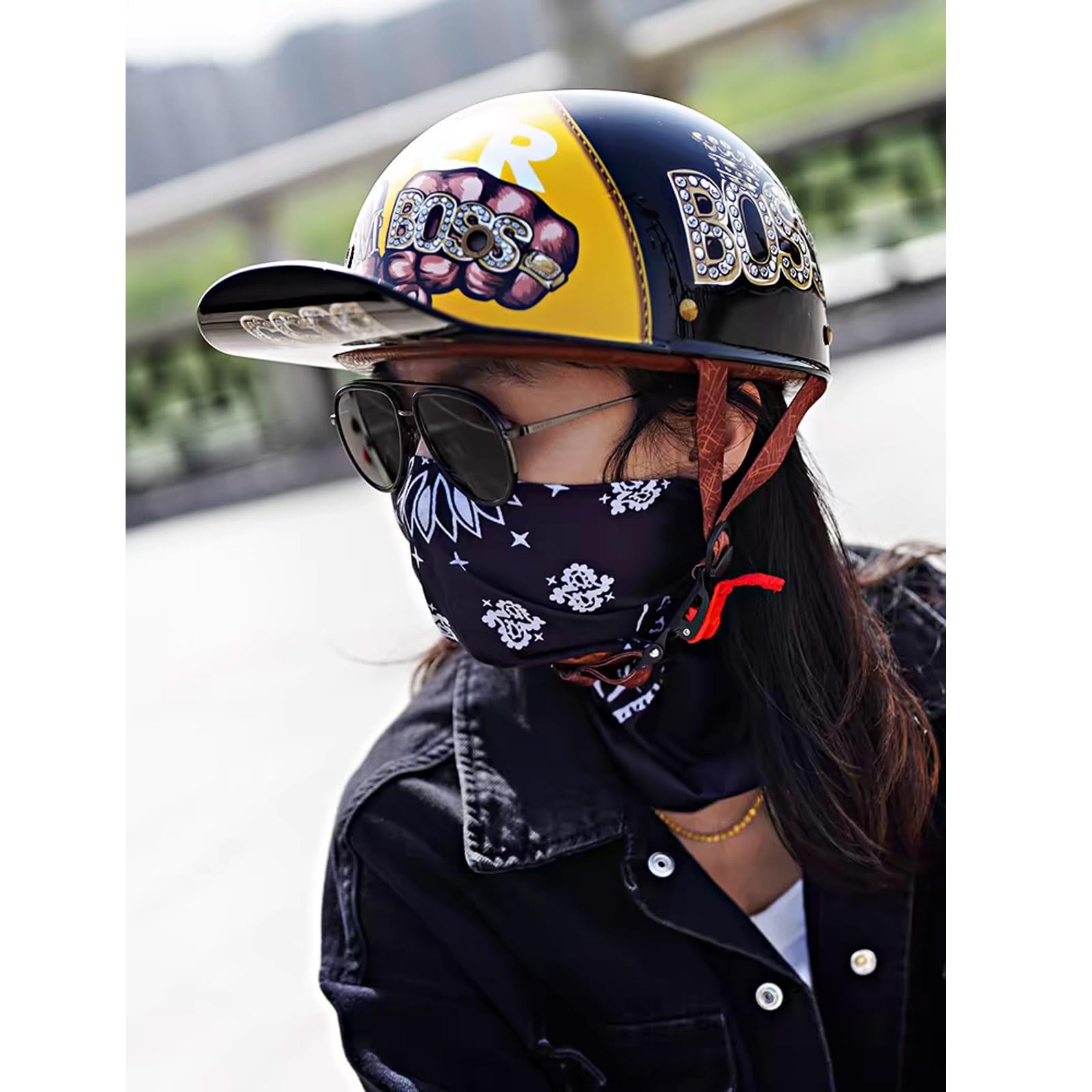dot approved baseball cap style motorcycle helmet YIYHFKM Adults German Half Shell Skull Cap Helmet Men & Women Vintage Scooter Open Face Crash Jet Helmet Lightweight Moped Street ATV Helmet (Size: 53-64CM) Bell Colored Visors Color:Matte Stealth Chin Guard Removable Chin Made of high strength
