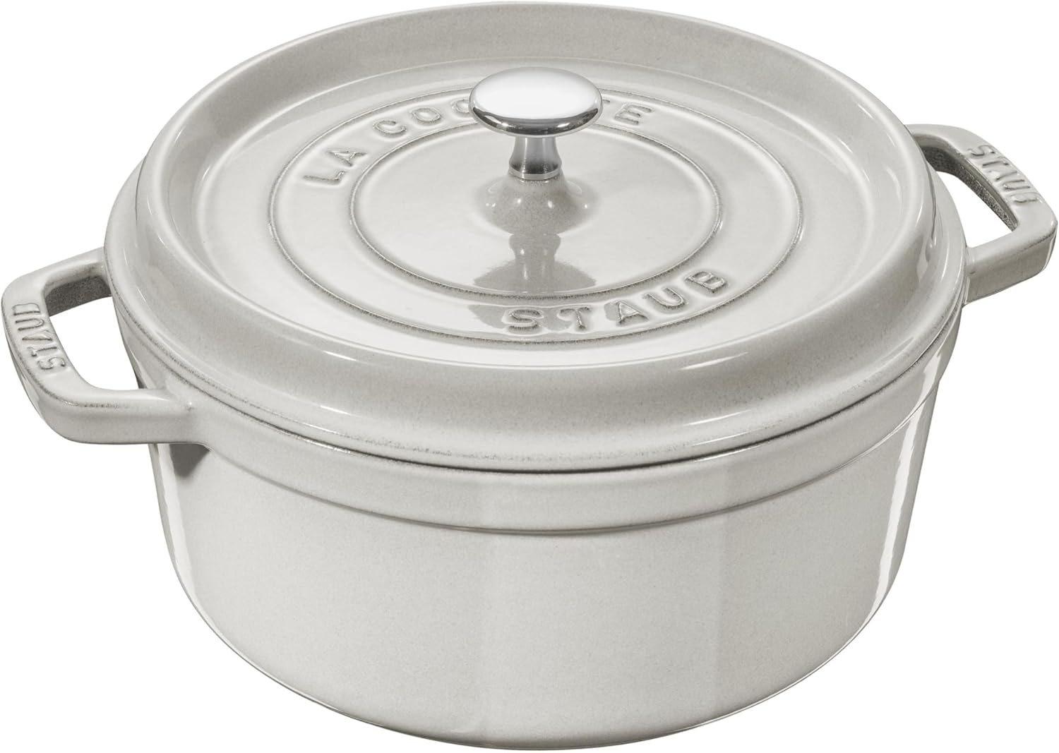 staub La Cocotte Round 40501-412 Pico Cocotte Round Campagne 9.4 inches (24 cm) Large, Both Handed Castings, Enameled Pot, Induction Compatible, Japanese Authentic Product with Serial Number