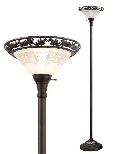 Luvkczc Victorian Floor Lamp, 70" Elegant Standing Lamp with Alabaster