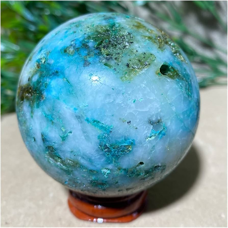 Amazon.co.jp: 天然水晶の原石 ブルーパインストーン共生クリスタル