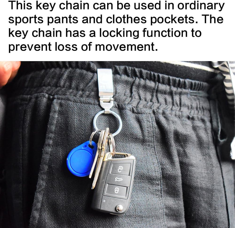 2-Pack]Stainless Steel Keyring Security 