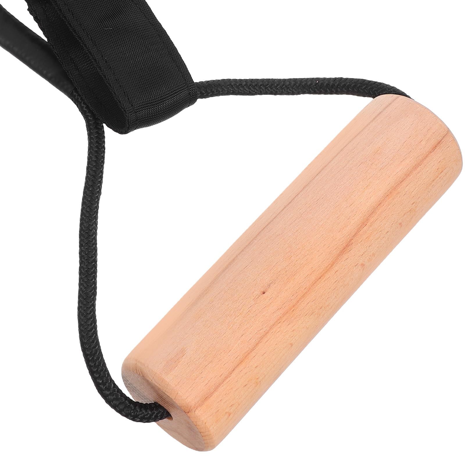 Anneaux de Gymnastique Réglables, Paire, Poignées en Bois de Hêtre