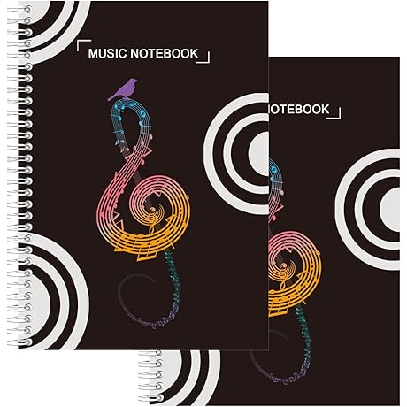 2 Pcs Blank Sheet Music Notebook, Song Writing Journals