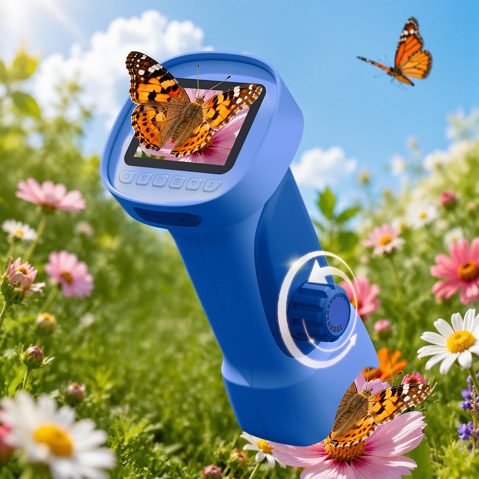 New! 1000X Microscope for Kids, 2.4" Screen Handheld Digital Microscope