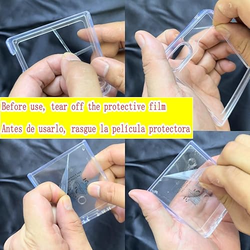 Miniatura 5 de Funda para Samsung Galaxy Z Flip 5 5G Acrílico transparente + TPU Funda protectora transparente sin amarillamiento (azul)