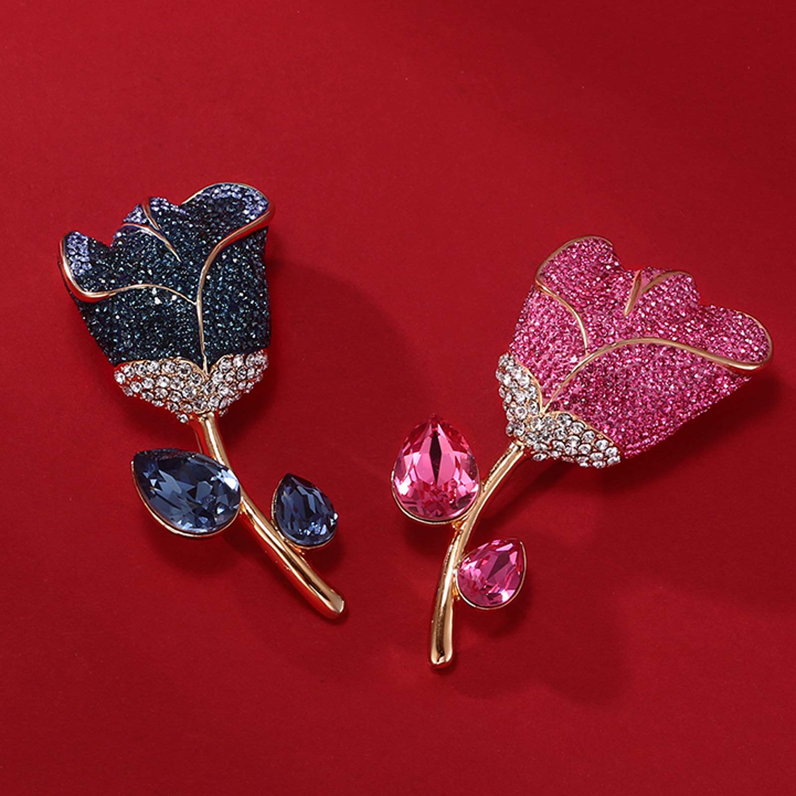 Broche para Mujer, Broche de Flor de Rosa, Accesorios de Ramillete de Moda para Mujer, Broche de Traje de Abrigo, Hermoso Broche de Flor de Rosa, para Regalo de cumpleaños para Esposa Broches