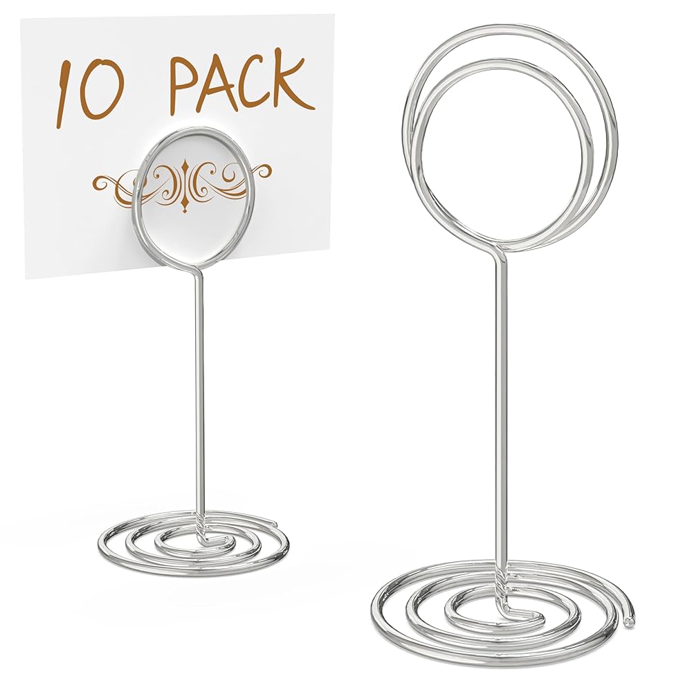 Buy 10pcs Swirl Table Number Photo Holder Stands For Weddings Party
