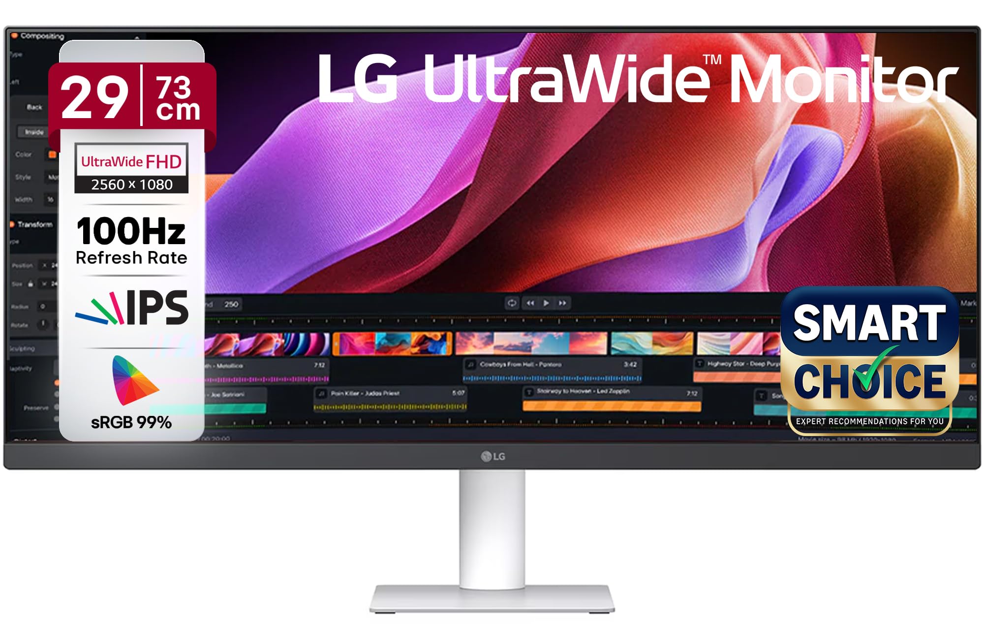 LG 29U531A 73 cm (29 Inch) UltraWide WFHD (2560x1080) IPS Monitor, 100Hz, 5ms(GtG), Anti-Glare, sRGB 99% (Typ.), HDR10, 3-Side Virtually Borderless, HDMI, DP, USB-C, Speakers, Tilt Adjustable (Black)-image-21