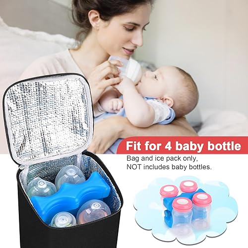 Miniatura 4 de Accmor Bolsa enfriadora de leche materna con bolsa de hielo, bolsas enfriadoras para biberones, bolsas aisladas para enfriar botellas sobre la