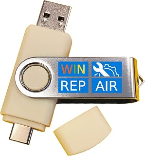 6-in-1 Windows 11/10 / 8.1/7 / PE/Driverpack - Bootable Repair Install Reinstall Password Reset Antivirus Data Recovery - UEFI/Legacy BIOS Compatible - USB-C Stick for PC