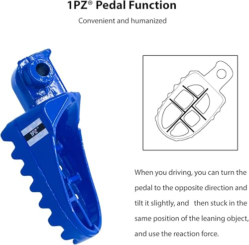 Miniatura 4 de 1PZ AP1-Y01 Estriberas de aluminio azules para pies, reemplazo para Honda XR50R CRF50 CRF70 CRF80 CRF100F Yamaha PW50 PW80 TW200 TTR90 TTR90E Moto