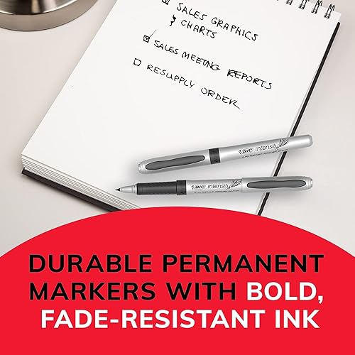 Miniatura 5 de BIC GPMU11BK Marking Ultra-Fine Tip Permanent Marker, Tuxedo Black, Dozen