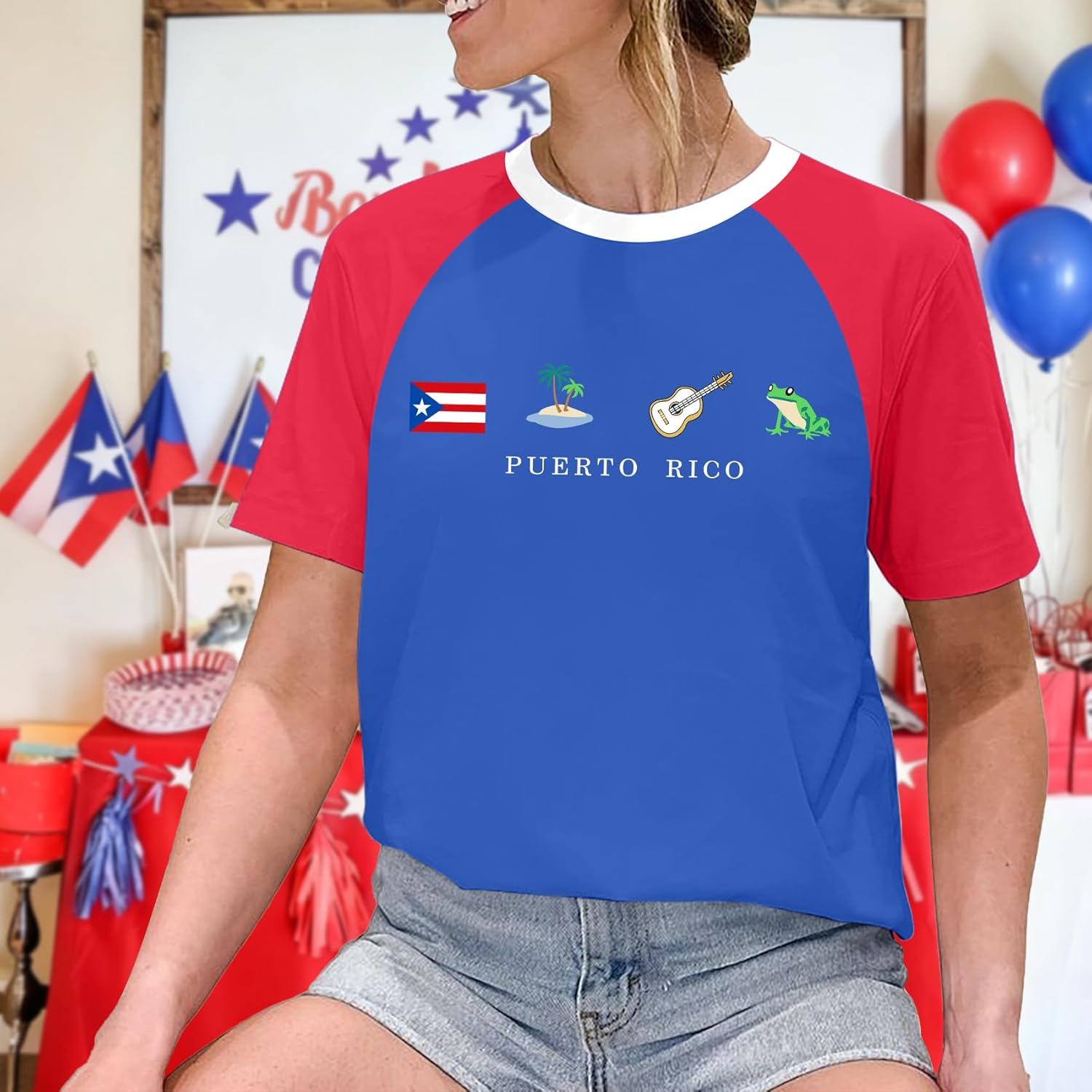 Puerto Rico Shirts for Women Puerto Rico Flag Graphic Shirt Boricua Tees Puerto Rican Pride Short Sleeve Tops - Image 4