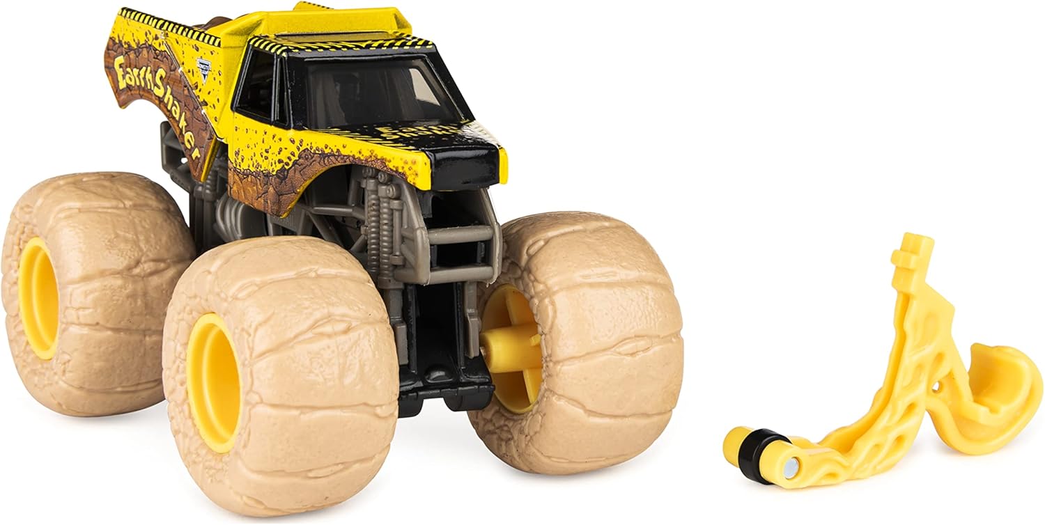 Monster Jam, Official Earth Shaker Monster Truck, Die-Cast Vehicle, Elementals Trucks Series, 1:64 Scale