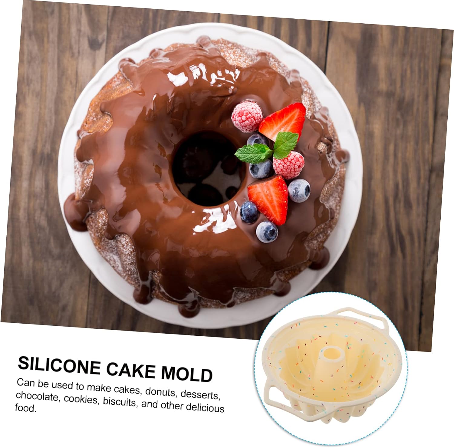SHOWERORO Diy Silicone Mold Non-stick Cake Mould Round Cake Pan Mold Easy Demoulding Baking Tray