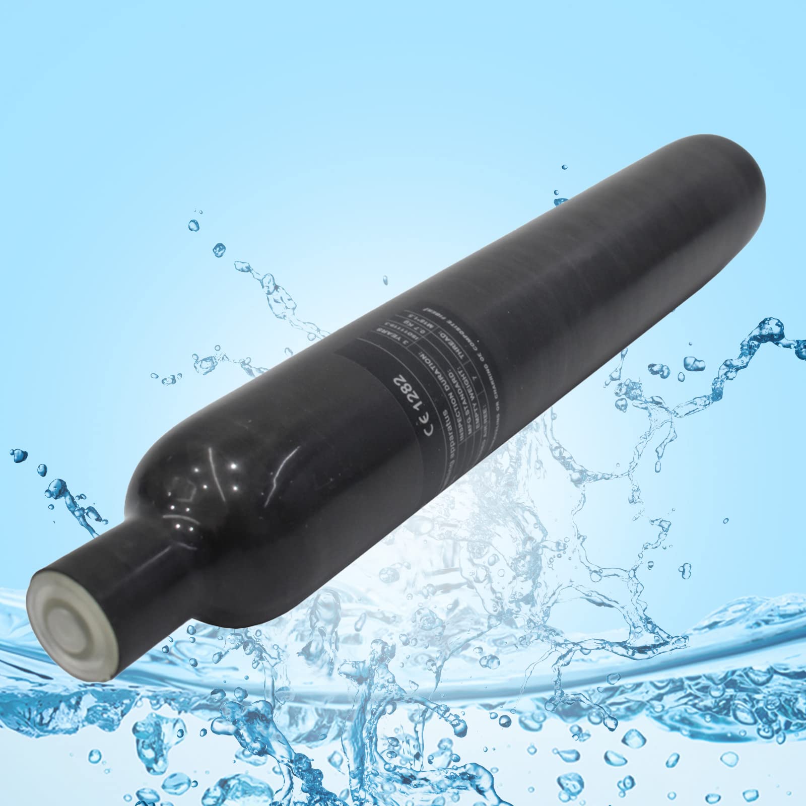 TUXING 30Mpa 4500Psi 0.7L 42Cu en 700cc Tanque HPA de Fibra de Carbono, Cilindro de Gas, Paintball Hunting para PCP Air Rifle Gun Daystate y FX Thread M18 * 1.5