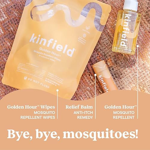 Miniatura 8 de Kinfield Golden Hour Spray - Repelente de insectos natural de larga duración para aventuras al aire libre y uso en interiores, aprobado por la TSA,