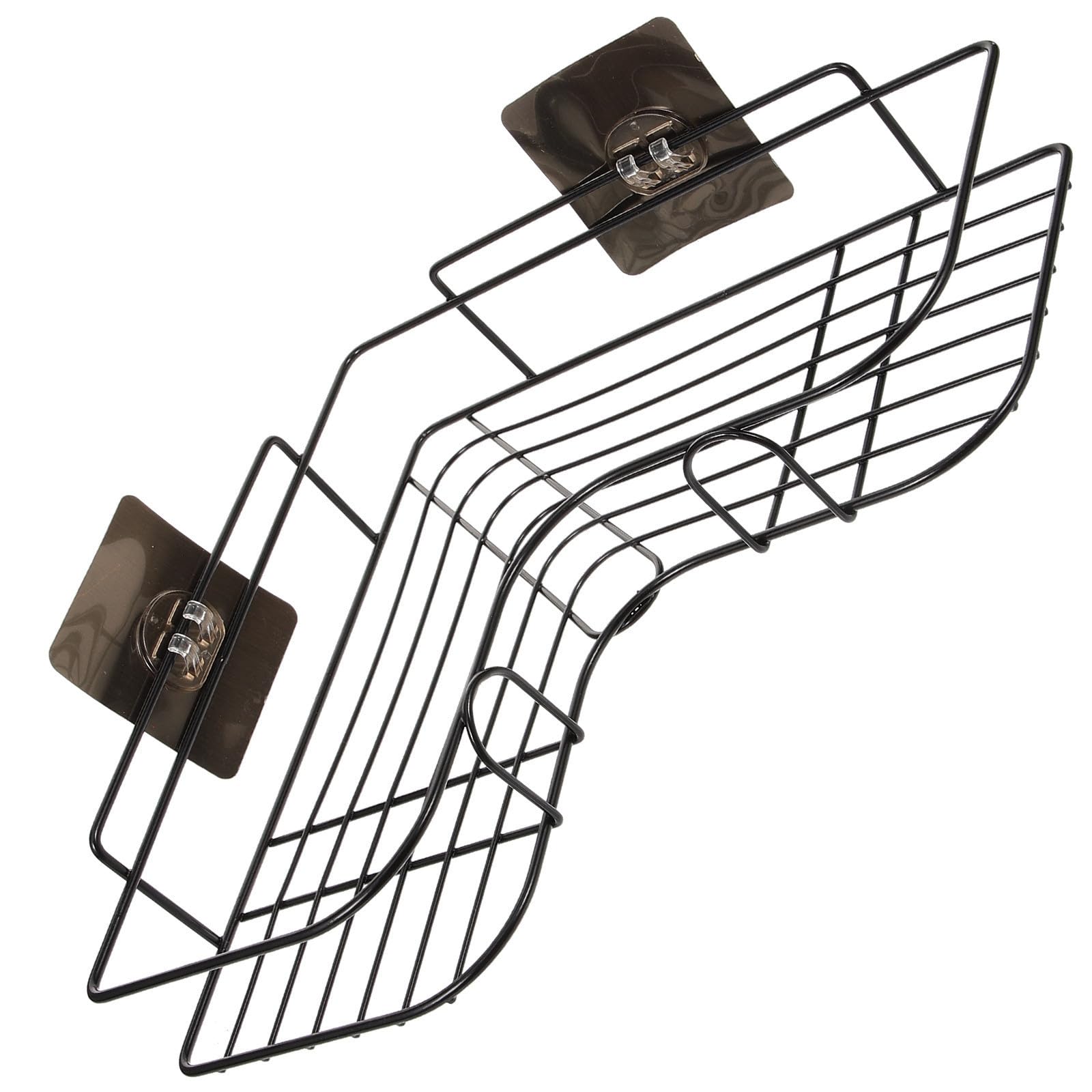Estante triangular de pared para baño y cocina: organiza tus esquinas de 90° con hierro resistente