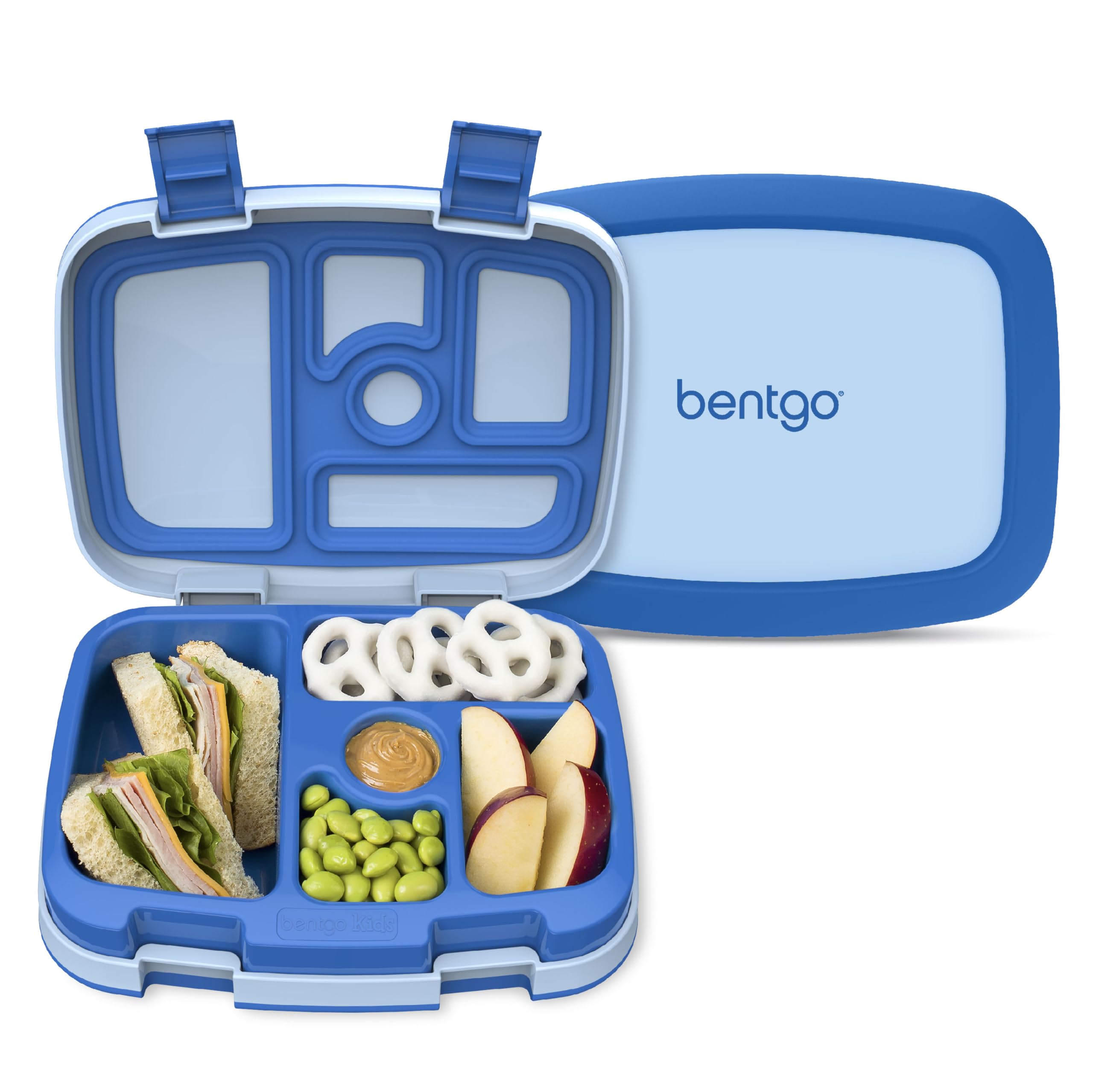 bentgo kids bento-style 5-compartment leak-proof lunch box - ideal portion sizes for ages 3 to 7 - durable drop-proof dishwasher safe pfas amp bpa