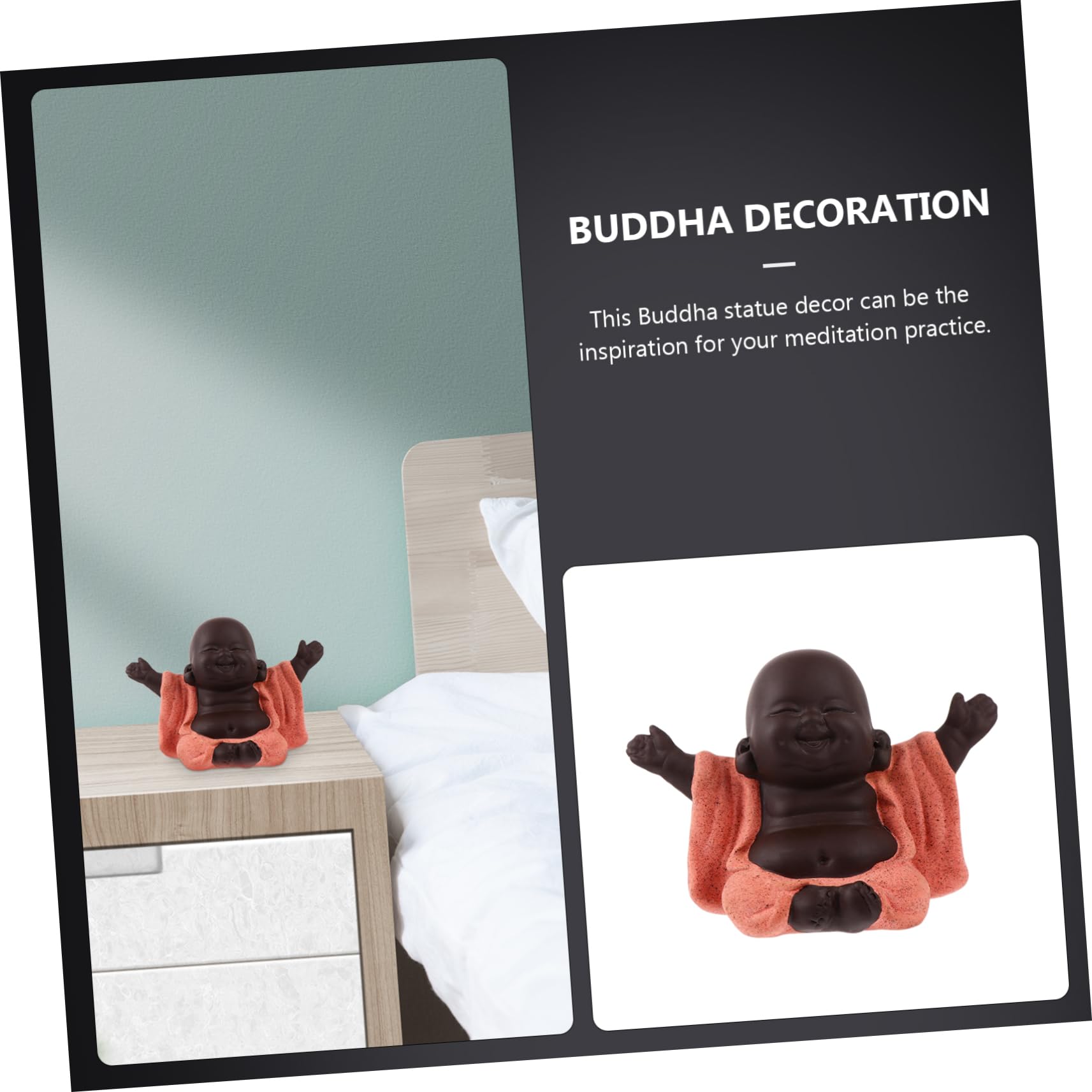 4piezas Adornos Budistas Creativos Decoración De Zen para Oficina y Casa