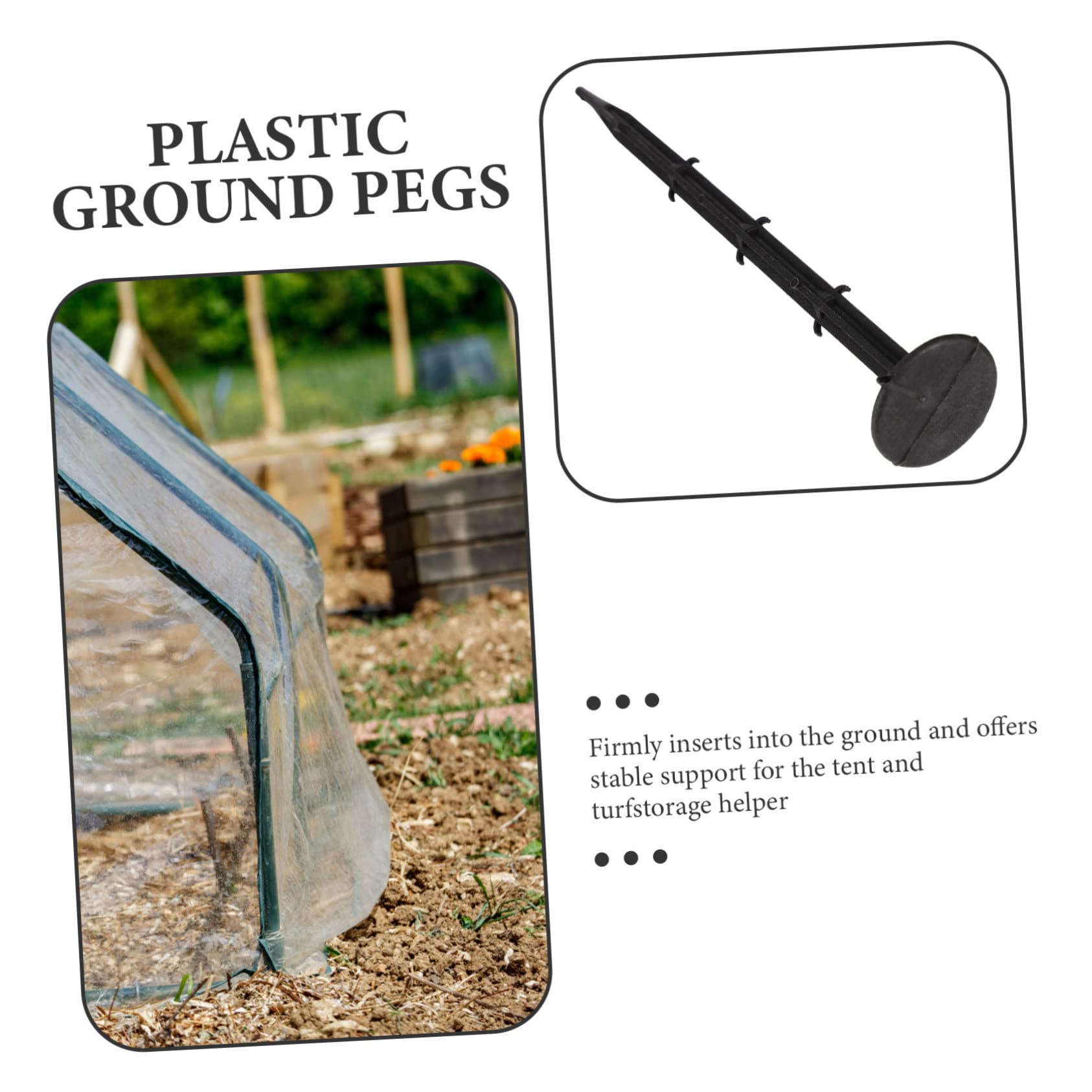 HEMOTON 100pièces Tuteurs pour Plantes Piquets De Jardinage Robustes Accessoires De Fixation pour Plantes Outils Pratiques pour Jardin Et Aménagement Paysager