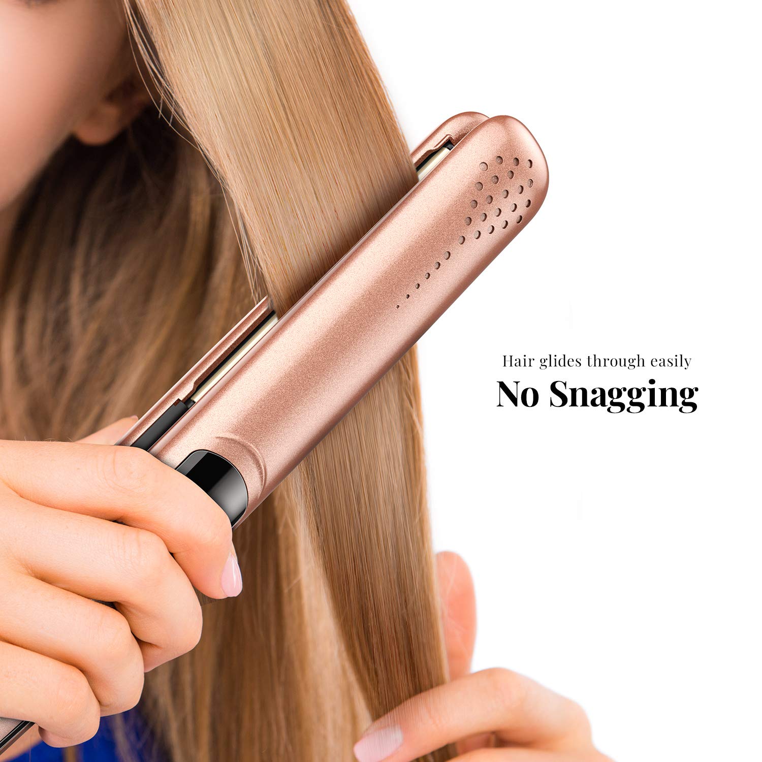 ROMANDO Hair Straightener, Flat Iron Hair Straightener and Curler, Professional Hair Straightener Flat Iron, Flat Iron for Black Women Hair