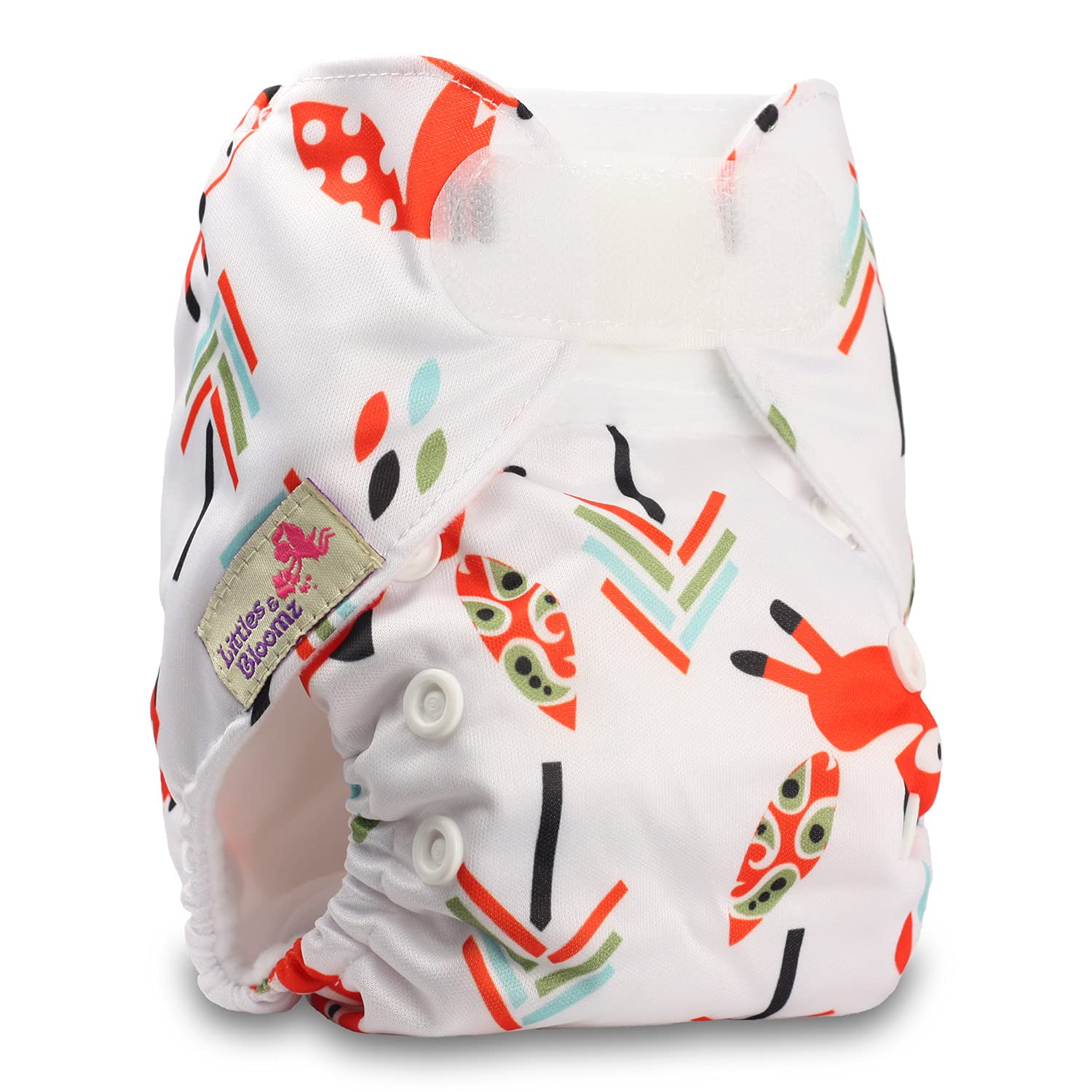 Littles & Bloomz, Newborn and Premature Reusable Pocket Cloth Nappy Pocket Diaper, 1 Newborn Nappy, 1 Newborn Microfibre Insert, Design 6