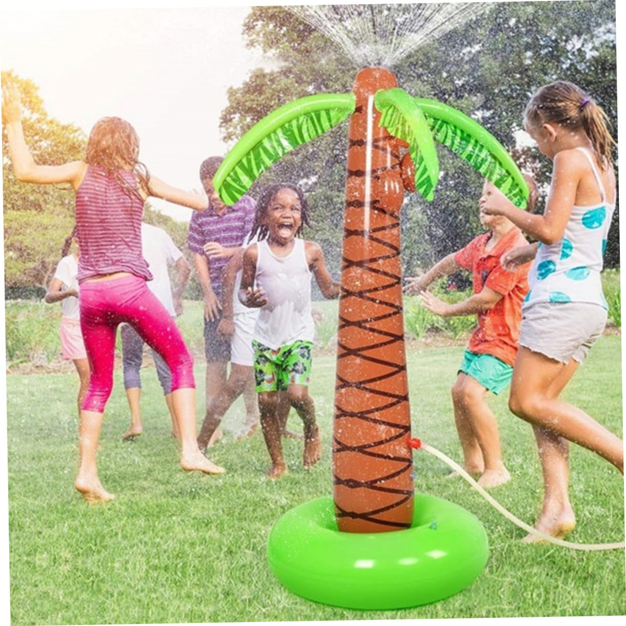 ORFOFE Jouet D'arrosage Extérieur Couleur Aléatoire Léger et Portable en PVC de Cocotier pour Jeux d'eau en Plein Air sur Pelouse, pour Garçon et Filles et Activités Estivales