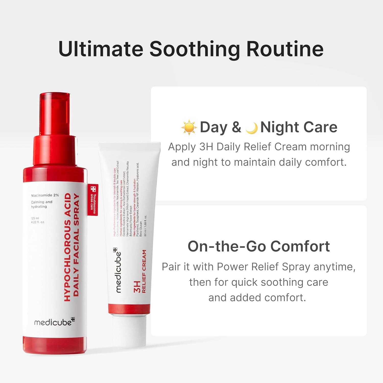 medicube 3H Daily Relief Cream | Daily Soothing Moisturizer for All Skin Types | Lightweight Comforting Cream Ideal For Use After Spot Care | Guaiazulene, Centella, Ceramide for Balance and Hydration - Image 6