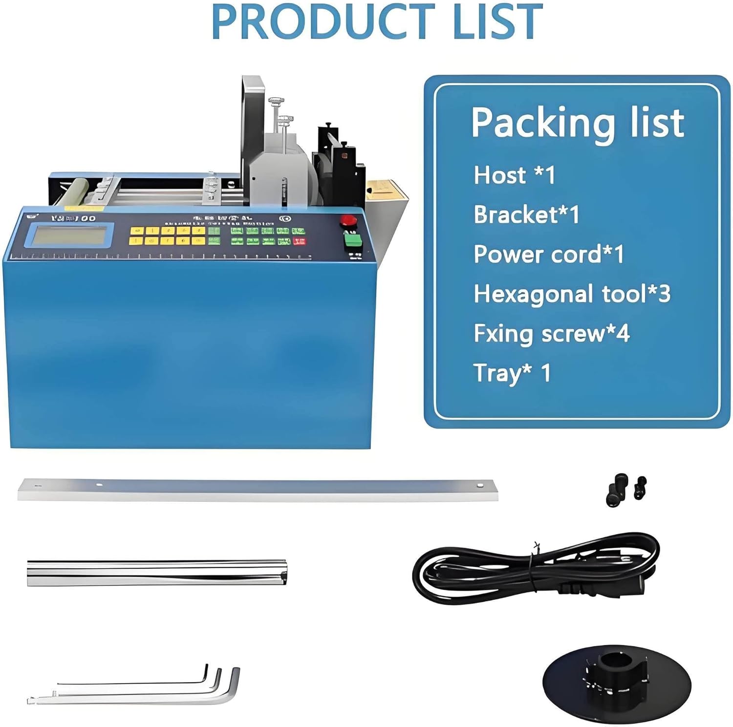 250W Automatic Heat Shrink Tube Cutting Machine, Electric Fiber Cutter with 100mm Cutting Width & 11mm Diameter, Ideal for PVC Hose & Cable Applications