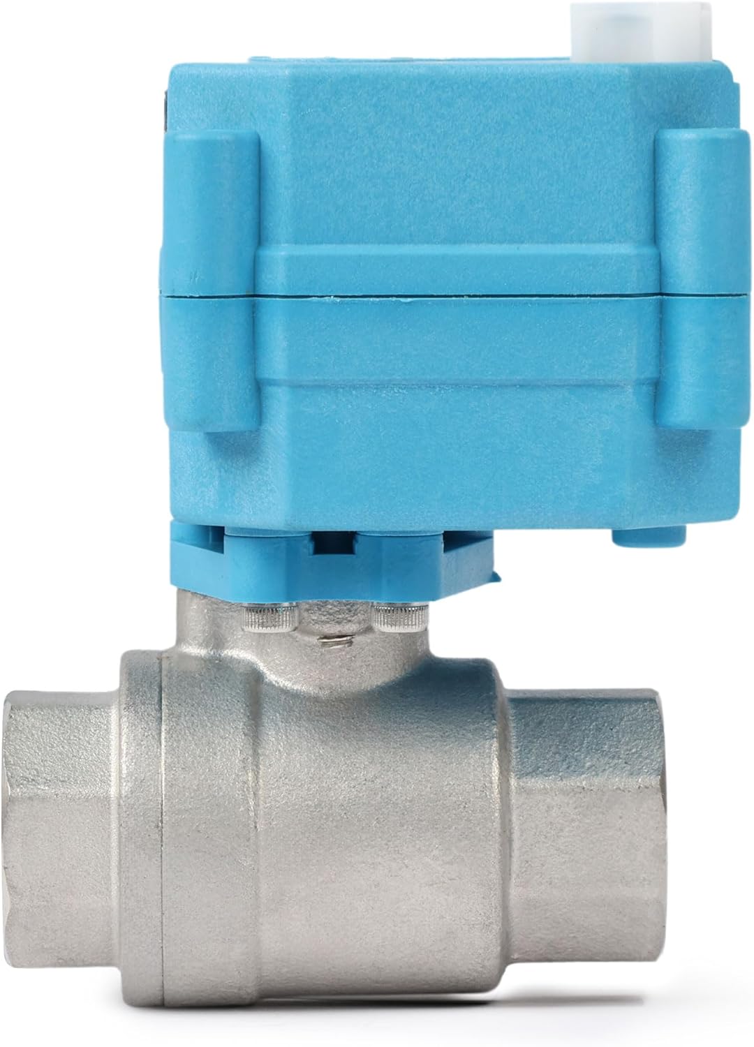 U.S. Solid Motorized Ball Valve - IP67 1/2inch Stainless Steel Ball Valve 9-24V with Waterproof Cover, Full Port, 2 Wire Auto Return, Normally Closed