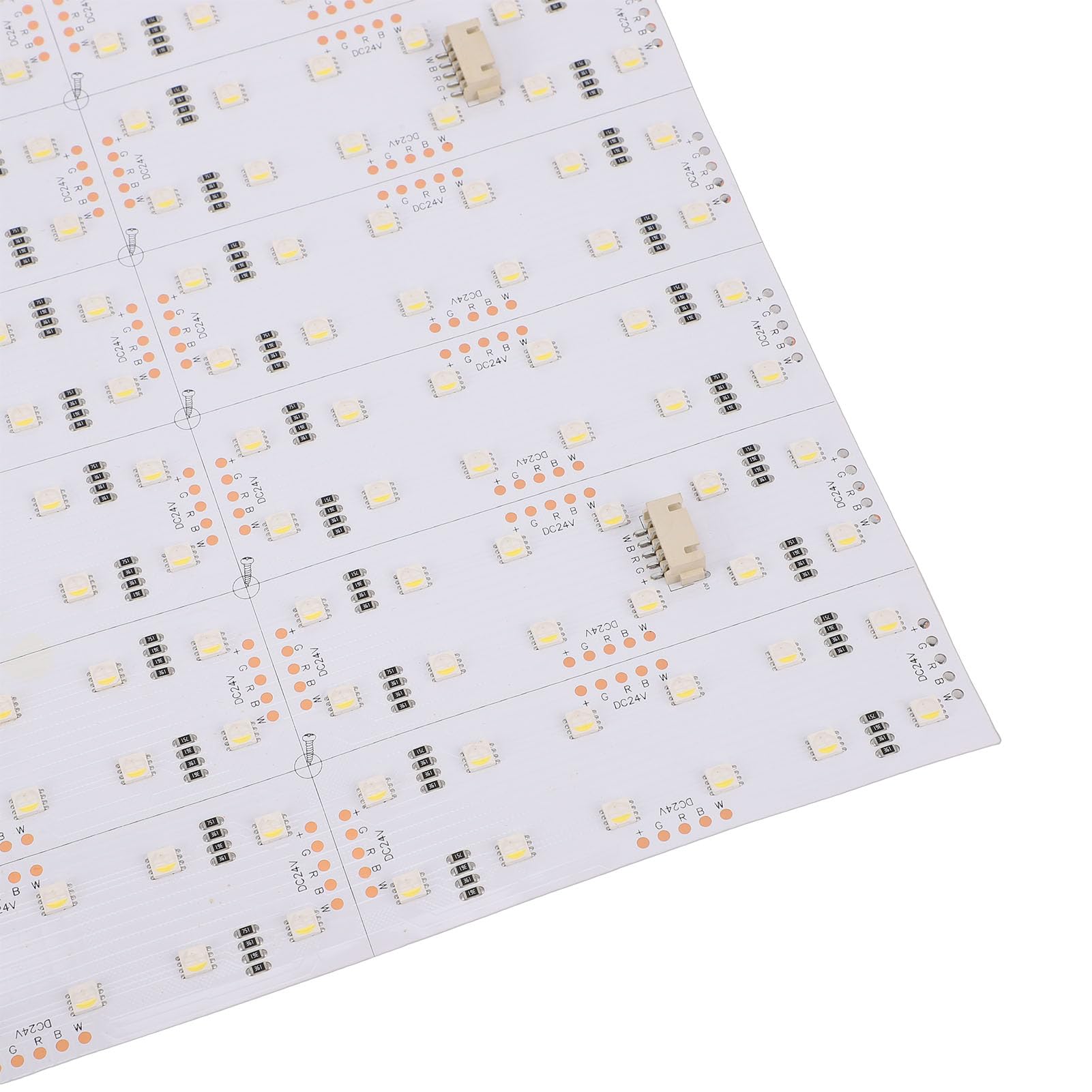 ASHATA Set di 20 fogli LED collegabili multicolore con retroilluminazione regolabile per casa e azienda, design LED RGB flessibile da 48 W