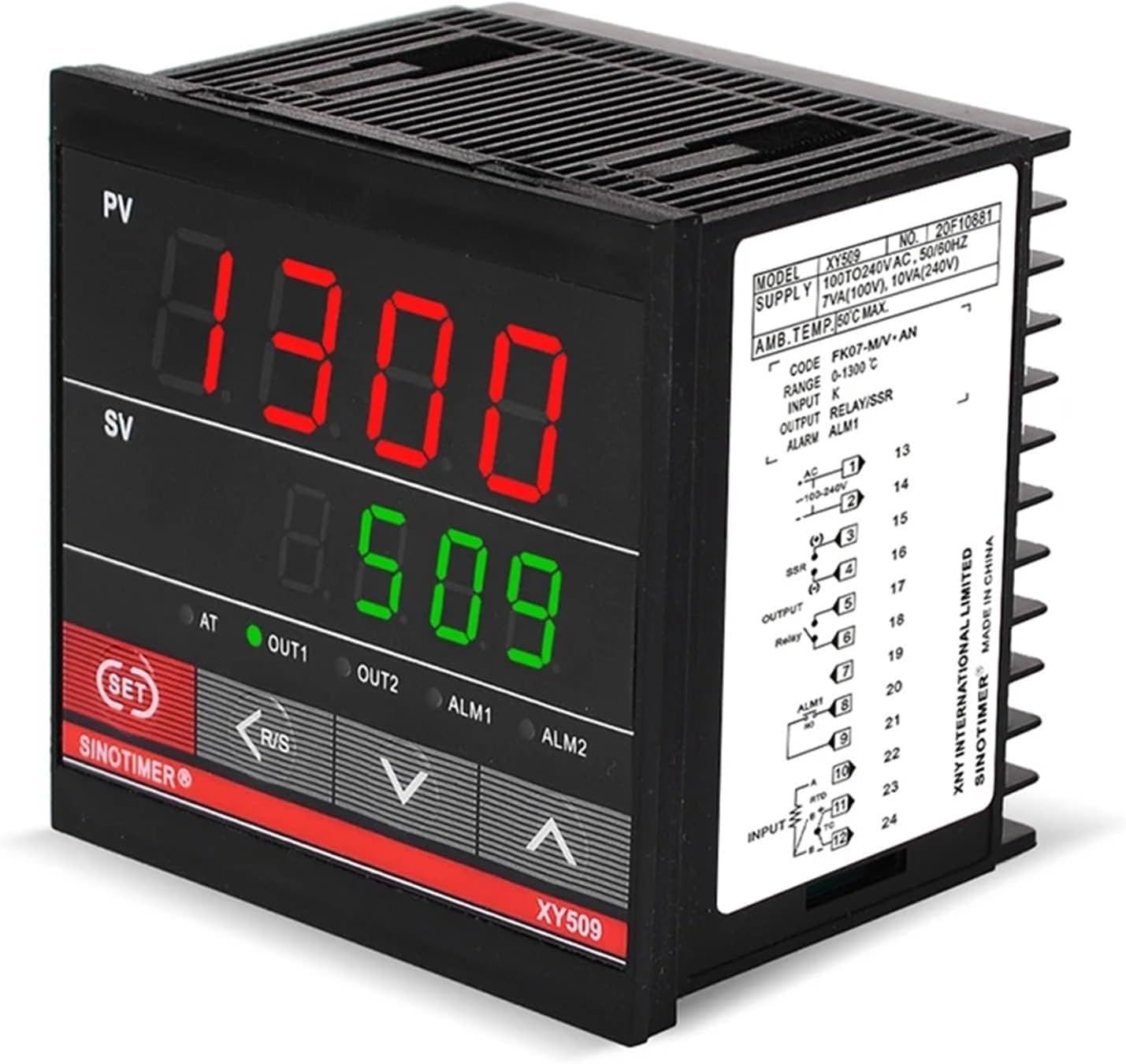 Large Digital PID Temperature Controller Heating Cooling Relay Thermocouple K J Input Universal Output Relay / SSR Thermostat(48 48 78MM)