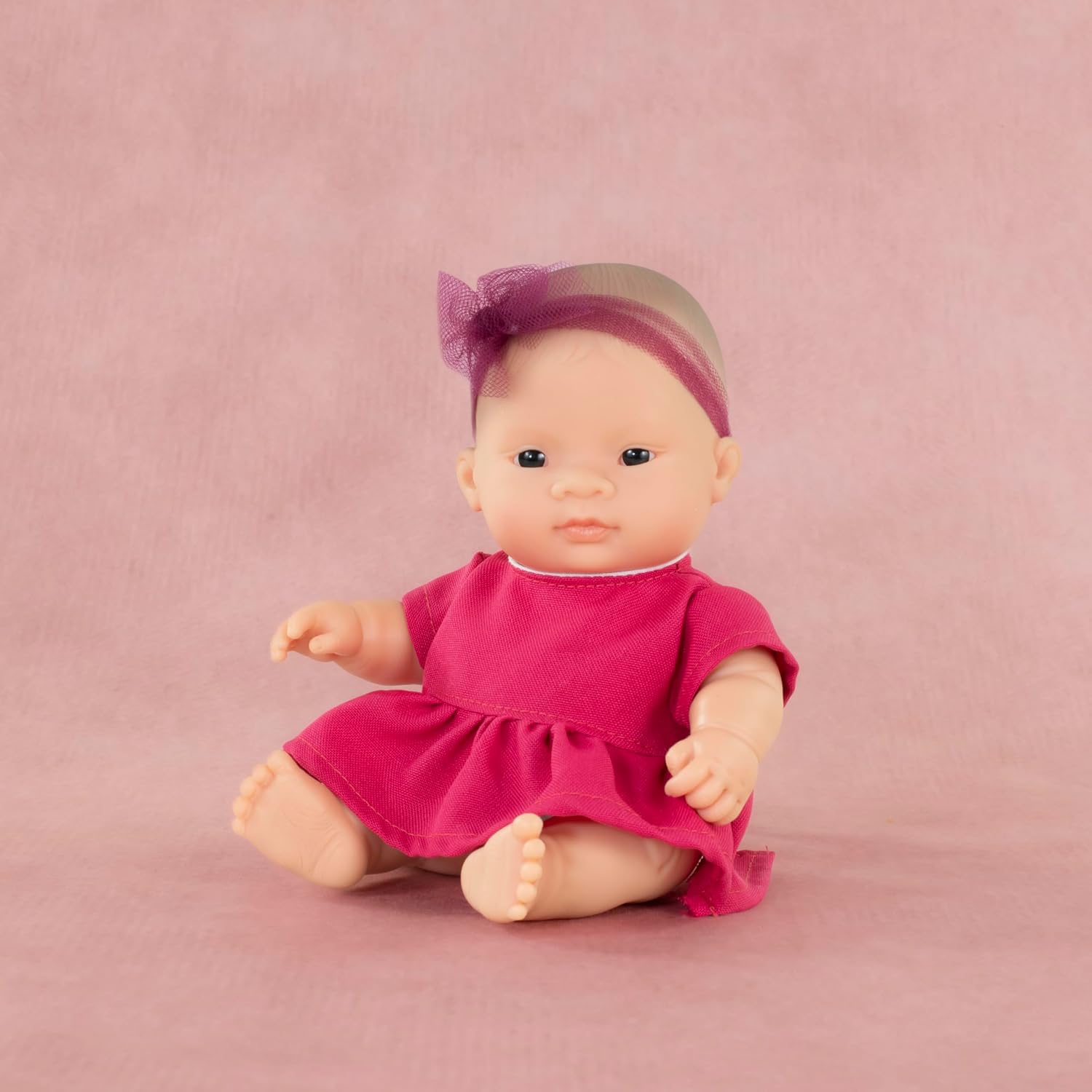Miniland Realistic Baby Doll with Anatomically Correct Features, Reborn Baby Dolls, Cute Scented Hard Body with Vanilla Perfume, Comes Dressed, 8 1/4 inches Tall | MF&M Asian Girl