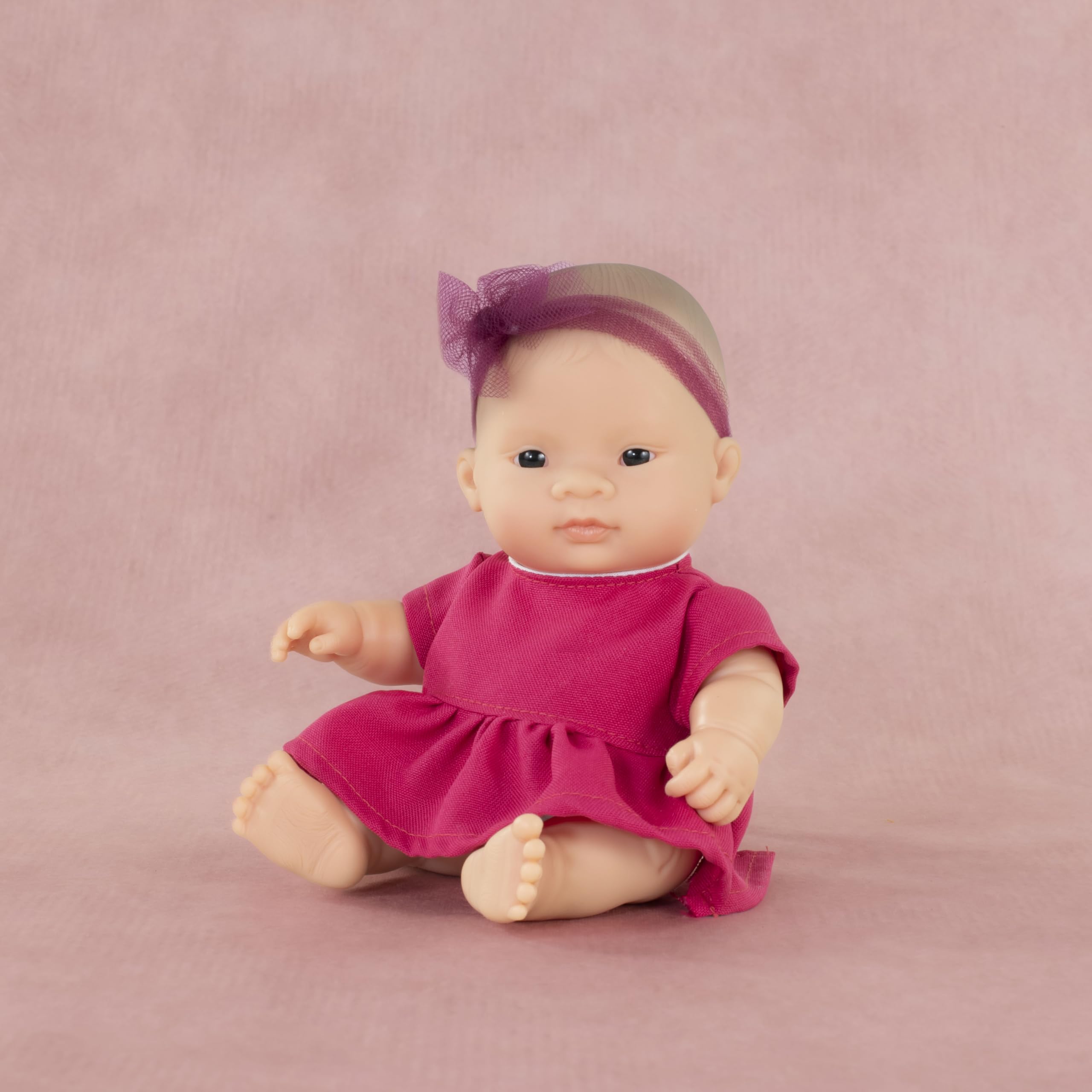 Miniland Baby Doll Asian Girl 21cm. Made in Spain with vanilla scent. Anatomically correct. My friends & Me collection - Image 2