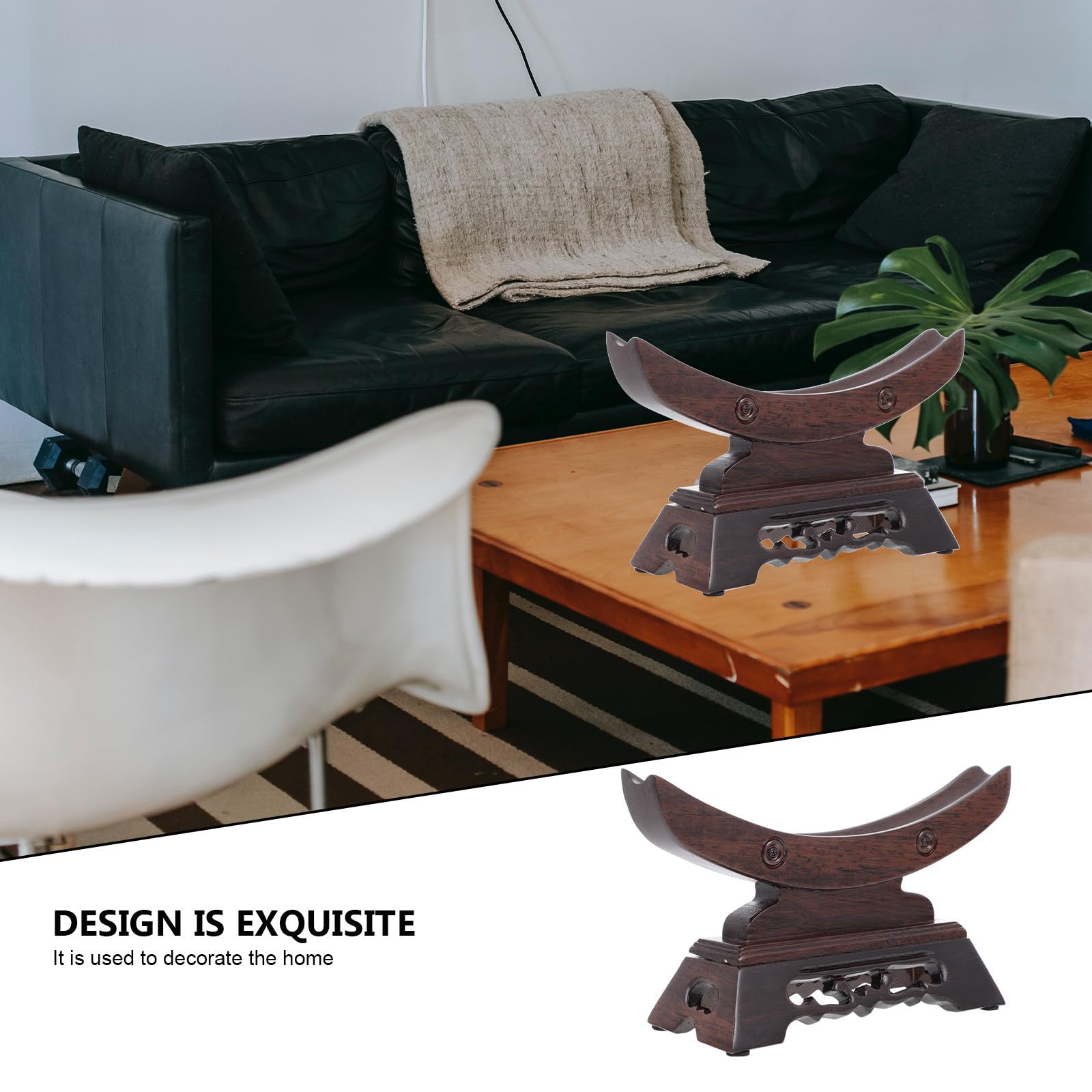 Soporte de Espada de Madera Estante de Espadas de Escritorio Portaespadas Decorativo para Decoración Hogar