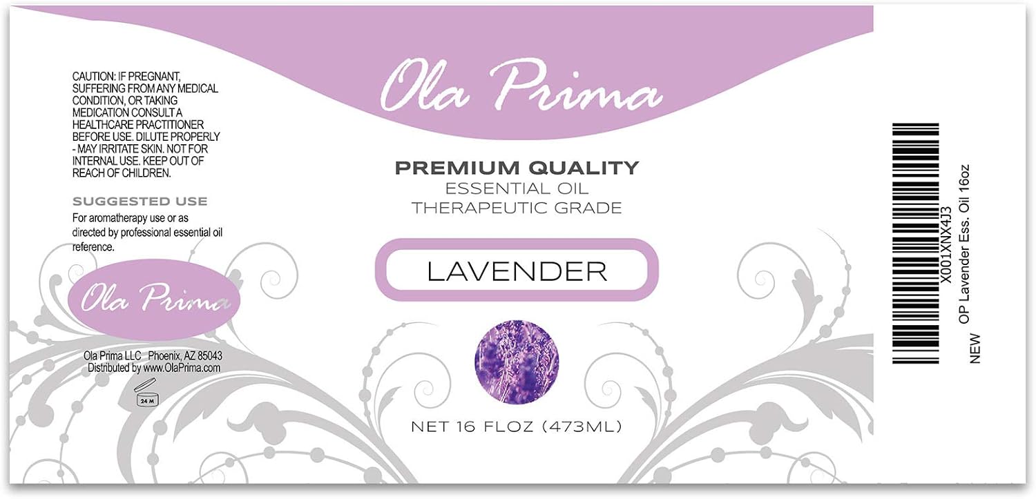 Ola Prima Oils Lavender Essential Oil (16oz Bulk) for Aromatherapy Diffuser, Candle Making & Stress – Therapeutic Grade Aromatherapy Oil - Image 8